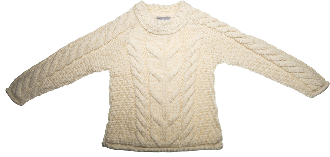 (image for) Kids Pure Wool Aran Sweater - Made in Ireland